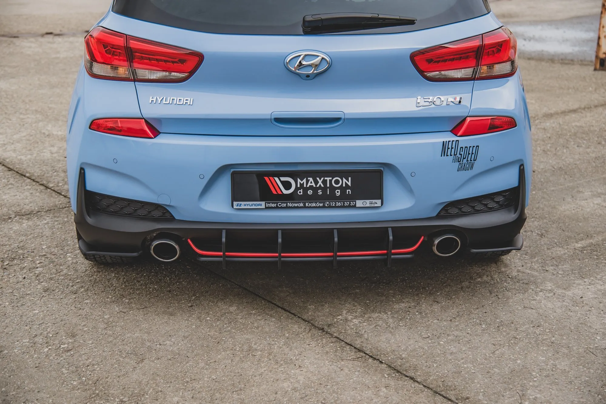 Diffuser V.2 Hyundai i30 III N 2017 -> | Street Pro Black Edition – bilde 2