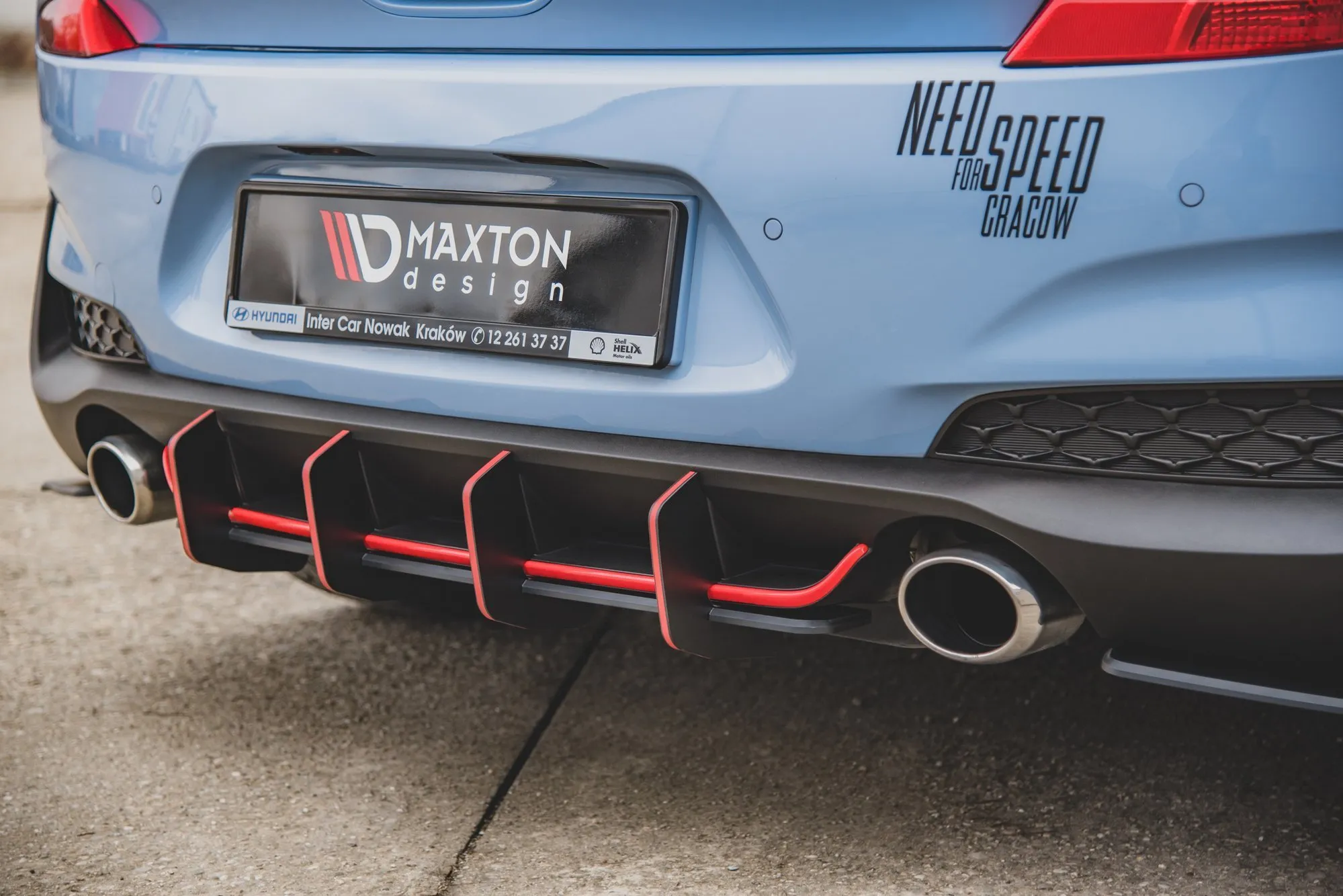 Diffuser V.2 Hyundai i30 III N 2017 -> | Street Pro Black Edition – bilde 5