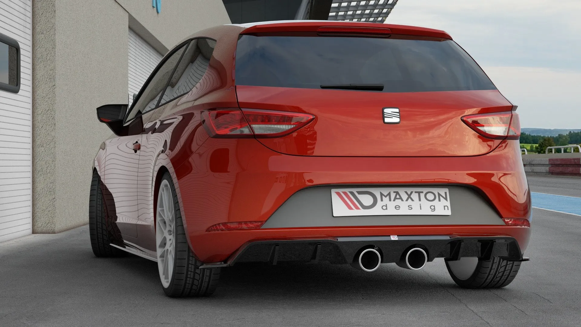 Diffuser V.2 Seat Leon III Cupra / Leon FR Facelift 2017-2020 | Glossy Black Edition