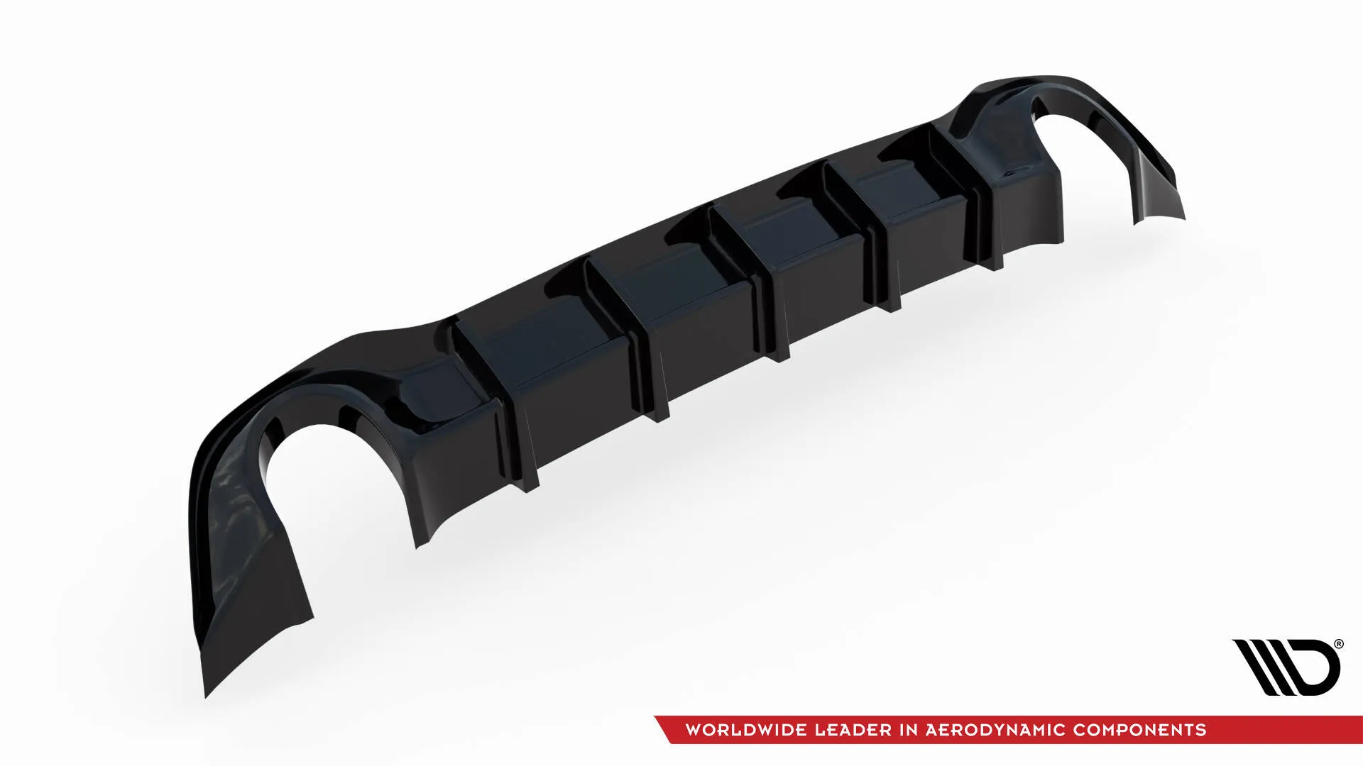 Diffuser V.3 V.1 VW Golf VIII R 2020-> / VW Golf VIII GTI 2020-> | Glossy Black Edition – bilde 8