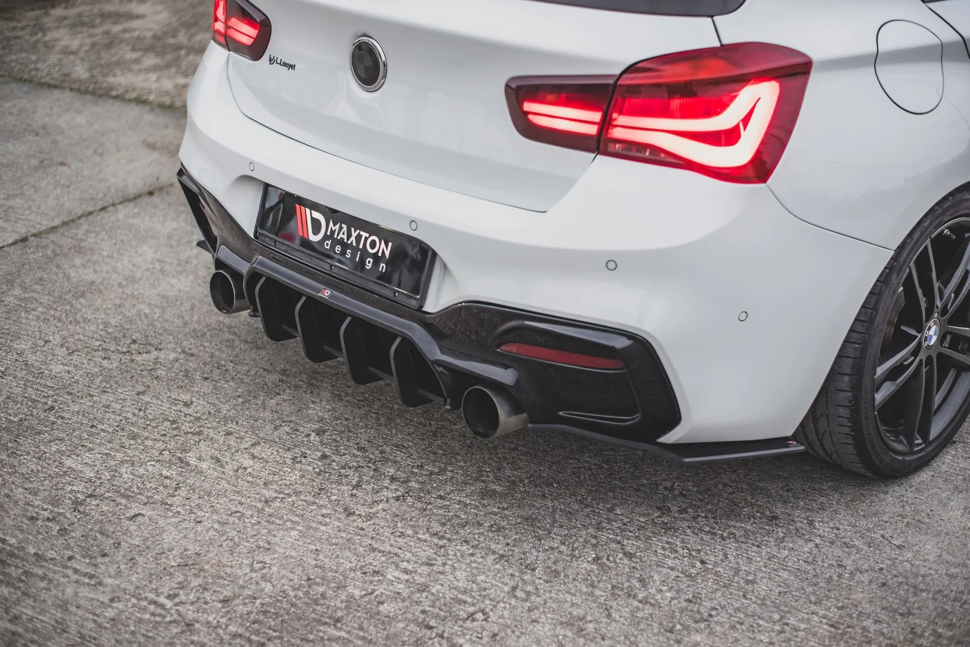 Diffuser V.4 BMW 1 (F20) M Pack LCI 2015 - 2019 | Street Pro Black Edition – bilde 3