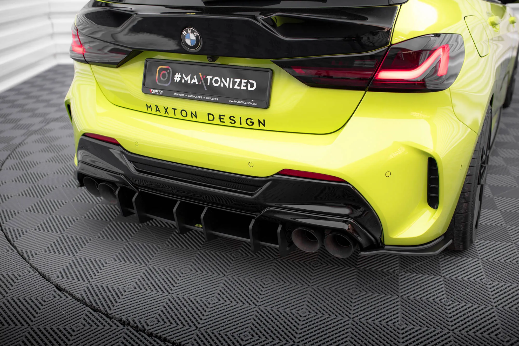 Diffuser V.4 BMW 1 (F40) M-Pack / BMW M135i (F40) 2019 - 2024 | Street Pro Black Edition