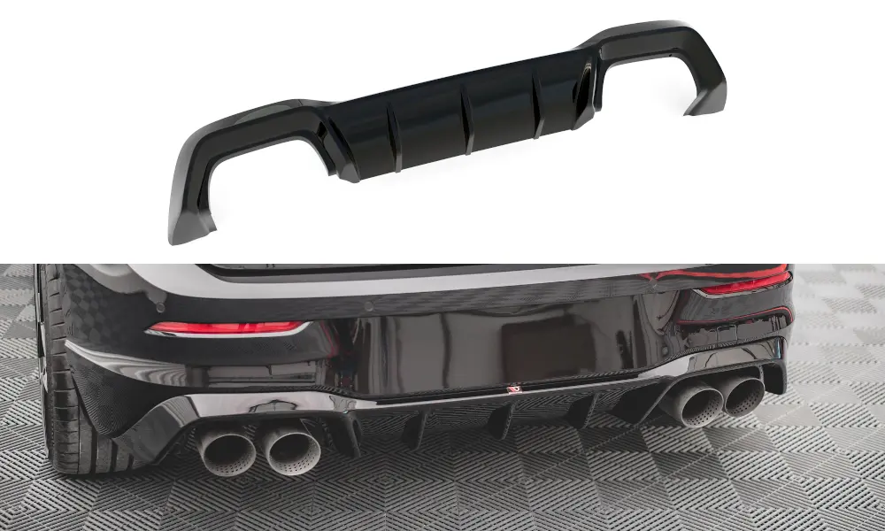Diffuser VW Golf R Mk8 2020 - > | V.1 Glossy Black Edition – bilde 2