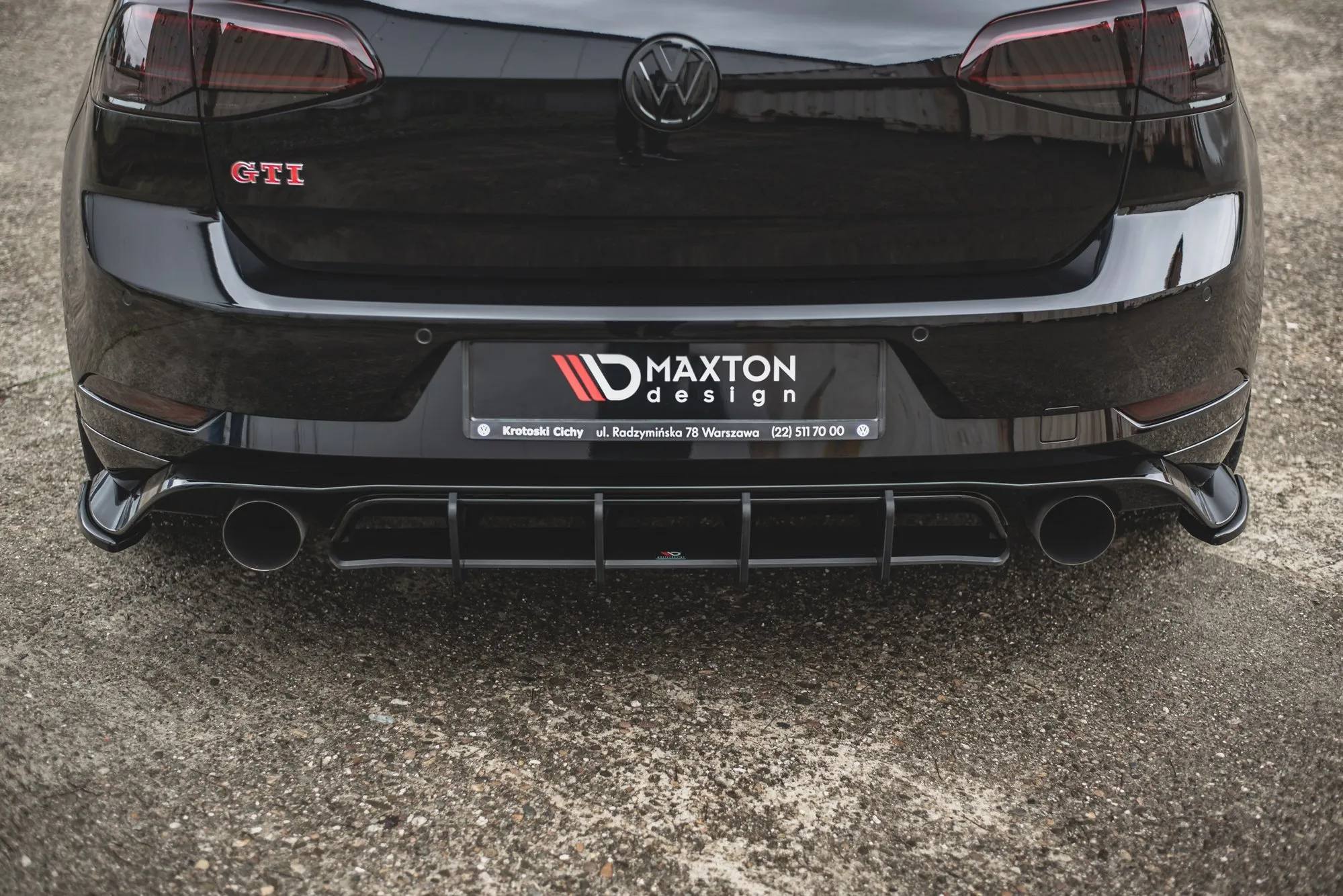 Diffuser VW Golf VII GTI Tcr 2019 | Street Pro Black Edition