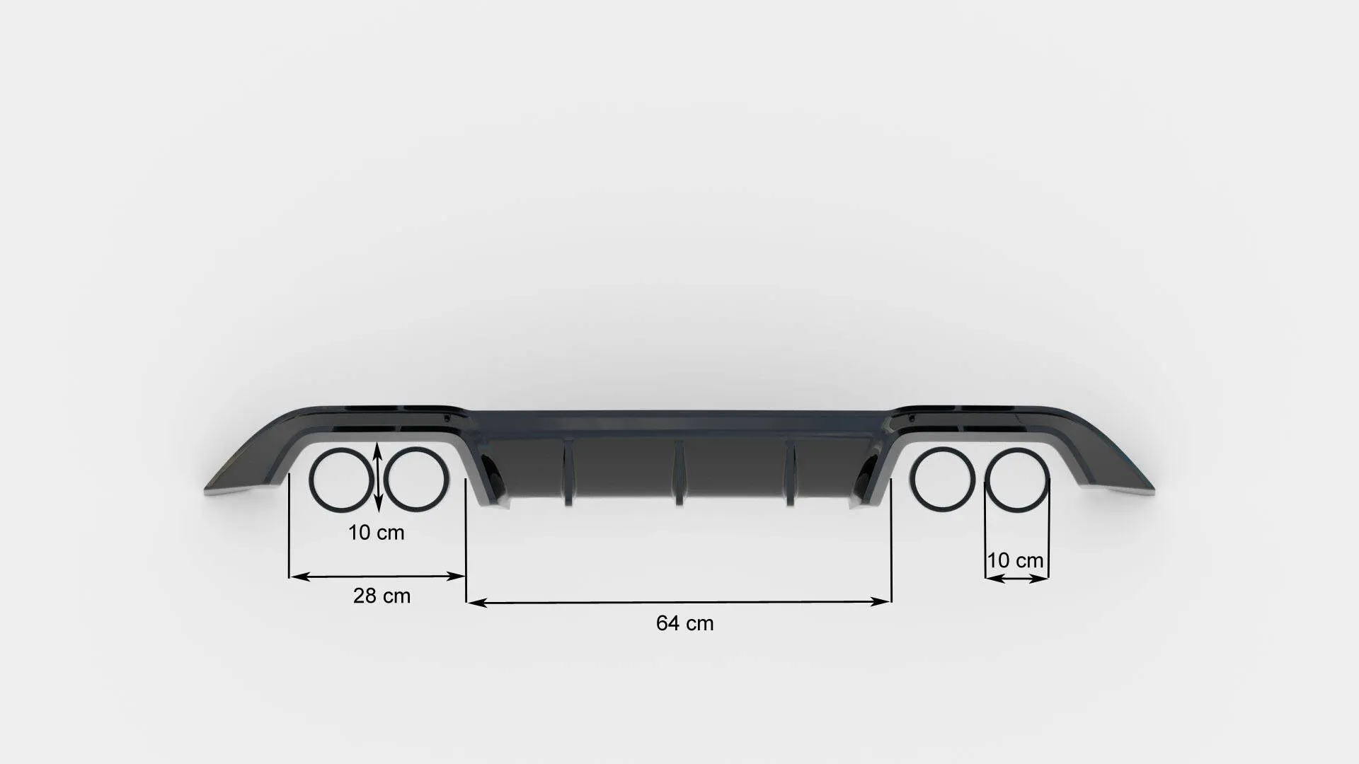 Diffuser VW Golf VII R 2013-2016 | Glossy Black Edition – bilde 4