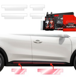 Dørbeskyttere Alfa Romeo Junior 2024 - 2025 │ Beskyttelse Dørterskler PPF beskyttelsesfolie Gjennomsiktig BodyShield