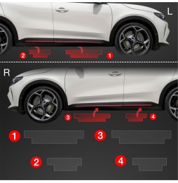 Dørbeskyttere Alfa Romeo Junior 2024 - 2025 │ Beskyttelse Dørterskler PPF beskyttelsesfolie Gjennomsiktig BodyShield – bilde 2