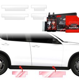 Dørbeskyttere Alfa Romeo Stelvio 2023 - 2025 │ Beskyttelse Dørterskler PPF beskyttelsesfolie Gjennomsiktig BodyShield