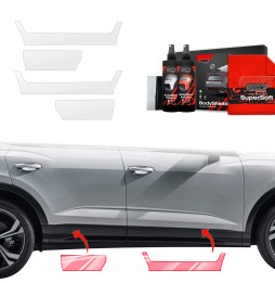 Dørbeskyttere Audi Q3 2018 - 2025 │ Beskyttelse Dørterskler PPF beskyttelsesfolie Gjennomsiktig BodyShield
