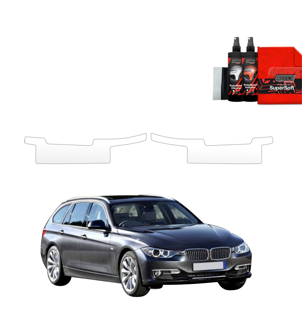 Dørbeskyttere BMW 3 (F31) 2011 - 2015 │ Beskyttelse Dørterskler PPF beskyttelsesfolie Gjennomsiktig BodyShield