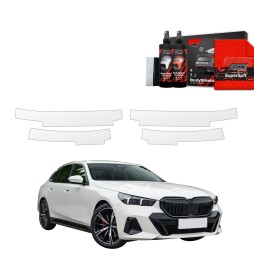 Dørbeskyttere BMW 5 (G60) 520d 2024 - 2025 │ Beskyttelse Dørterskler PPF beskyttelsesfolie Gjennomsiktig BodyShield