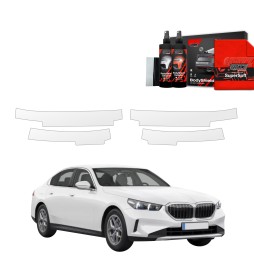 Dørbeskyttere BMW 5 (G60) 520i 2024 - 2025 │ Beskyttelse Dørterskler PPF beskyttelsesfolie Gjennomsiktig BodyShield