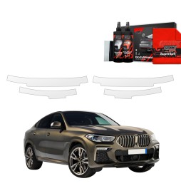 Dørbeskyttere BMW X6M 2019 - 2023 │ Beskyttelse Dørterskler PPF beskyttelsesfolie Gjennomsiktig BodyShield