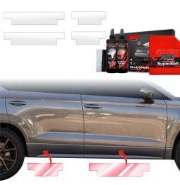 Dørbeskyttere Cupra Ateca 2020 - 2025 │ Beskyttelse Dørterskler PPF beskyttelsesfolie Gjennomsiktig BodyShield