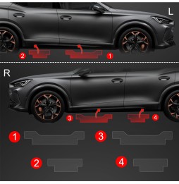 Dørbeskyttere Cupra Formentor 2020 - 2024 │ Beskyttelse Dørterskler PPF beskyttelsesfolie Gjennomsiktig BodyShield – bilde 2