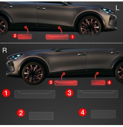 Dørbeskyttere Cupra Formentor Facelift 2024 - 2025 │ Beskyttelse Dørterskler PPF beskyttelsesfolie Gjennomsiktig BodyShield – bilde 2