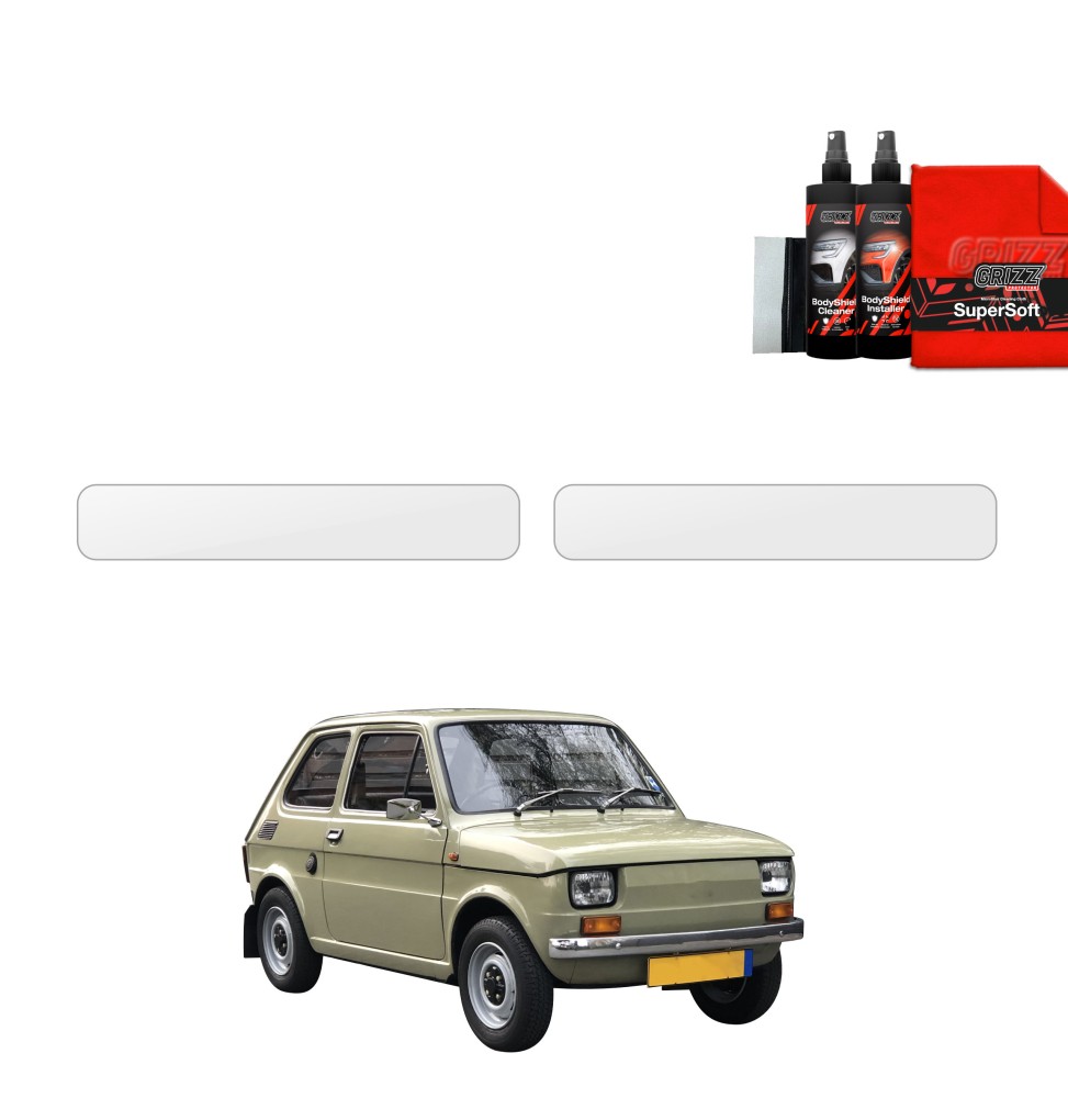 Dørbeskyttere Fiat 126P 1972 - 2000 │ Beskyttelse Dørterskler PPF beskyttelsesfolie Gjennomsiktig BodyShield