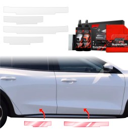 Dørbeskyttere Ford Focus Active X Facelift 2021 - 2025 │ Beskyttelse Dørterskler PPF beskyttelsesfolie Gjennomsiktig BodyShield