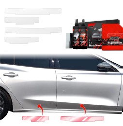 Dørbeskyttere Ford Focus ST-Line X Facelift 2021 - 2025 │ Beskyttelse Dørterskler PPF beskyttelsesfolie Gjennomsiktig BodyShield