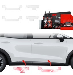 Dørbeskyttere	Ford Puma Facelift 2024 - 2025 │ Beskyttelse Dørterskler PPF beskyttelsesfolie Gjennomsiktig BodyShield