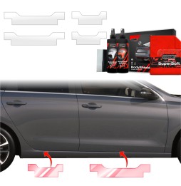 Dørbeskyttere Hyundai i30 2020 - 2025 │ Beskyttelse Dørterskler PPF beskyttelsesfolie Gjennomsiktig BodyShield