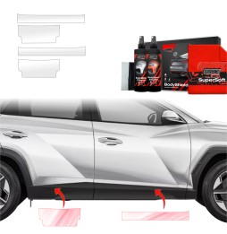 Dørbeskyttere Hyundai Tucson Facelift 2024 - 2025 │ Beskyttelse Dørterskler PPF beskyttelsesfolie Gjennomsiktig BodyShield