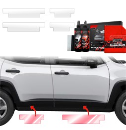 Dørbeskyttere Jeep Renegade 2022 - 2025 │ Beskyttelse Dørterskler PPF beskyttelsesfolie Gjennomsiktig BodyShield