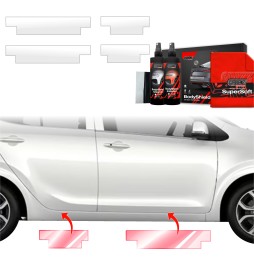 Dørbeskyttere Kia Picanto 2023 - 2025 │ Beskyttelse Dørterskler PPF beskyttelsesfolie Gjennomsiktig BodyShield