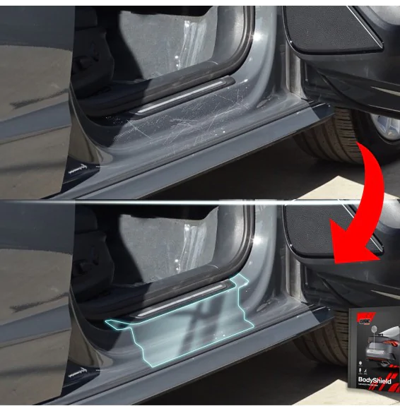 Dørbeskyttere Kia Sorento 2023 - 2025 │ Beskyttelse Dørterskler PPF beskyttelsesfolie Gjennomsiktig BodyShield – bilde 5