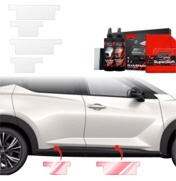 Dørbeskyttere Nissan Juke Facelift 2024 - 2025 │ Beskyttelse Dørterskler PPF beskyttelsesfolie Gjennomsiktig BodyShield