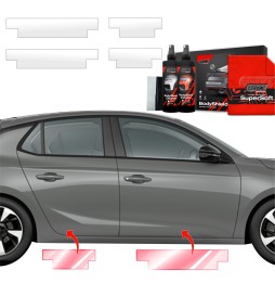 Dørbeskyttere Opel Corsa 2023 - 2025 │ Beskyttelse Dørterskler PPF beskyttelsesfolie Gjennomsiktig BodyShield