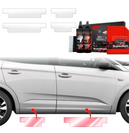 Dørbeskyttere Opel Grandland 2021 - 2024 │ Beskyttelse Dørterskler PPF beskyttelsesfolie Gjennomsiktig BodyShield