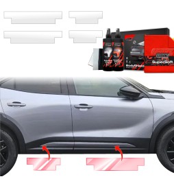 Dørbeskyttere Opel Mokka 2021 - 2025 │ Beskyttelse Dørterskler PPF beskyttelsesfolie Gjennomsiktig BodyShield