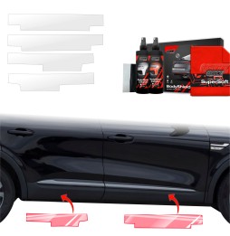 Dørbeskyttere Renault Arkana 2022 - 2025 │ Beskyttelse Dørterskler PPF beskyttelsesfolie Gjennomsiktig BodyShield
