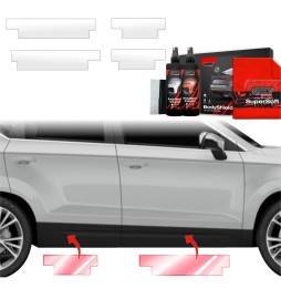 Dørbeskyttere Seat Ateca 2020 - 2025 │ Beskyttelse Dørterskler PPF beskyttelsesfolie Gjennomsiktig BodyShield