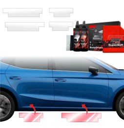 Dørbeskyttere Seat Ibiza 2021 - 2025 │ Beskyttelse Dørterskler PPF beskyttelsesfolie Gjennomsiktig BodyShield