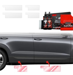Dørbeskyttere Skoda Karoq 2022 - 2025 │ Beskyttelse Dørterskler PPF beskyttelsesfolie Gjennomsiktig BodyShield