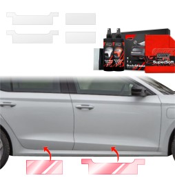 Dørbeskyttere Skoda Octavia IV 2019 - 2025 │ Beskyttelse Dørterskler PPF beskyttelsesfolie Gjennomsiktig BodyShield