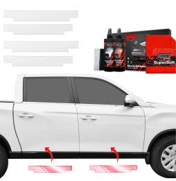Dørbeskyttere SsangYong Musso 2023 - 2025 │ Beskyttelse Dørterskler PPF beskyttelsesfolie Gjennomsiktig BodyShield