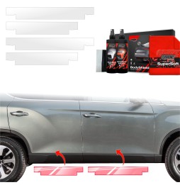 Dørbeskyttere SsangYong Rexton 2023 - 2025 │ Beskyttelse Dørterskler PPF beskyttelsesfolie Gjennomsiktig BodyShield