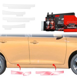 Dørbeskyttere Suzuki Swift 2024 - 2025 │ Beskyttelse Dørterskler PPF beskyttelsesfolie Gjennomsiktig BodyShield