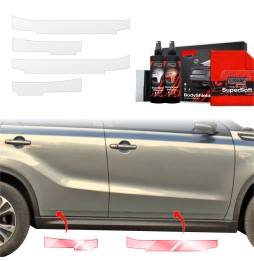 Dørbeskyttere Suzuki Vitara Facelift 2024 - 2025 │ Beskyttelse Dørterskler PPF beskyttelsesfolie Gjennomsiktig BodyShield