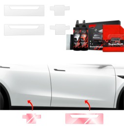 Dørbeskyttere Tesla Model Y 2020 - 2024 │ Beskyttelse Dørterskler PPF beskyttelsesfolie Gjennomsiktig BodyShield