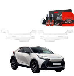 Dørbeskyttere Toyota C-HR 2023 - 2025 │ Beskyttelse Dørterskler PPF beskyttelsesfolie Gjennomsiktig BodyShield