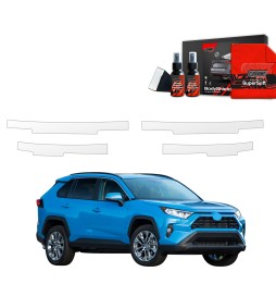 Dørbeskyttere Toyota RAV4 HEV 2021 - 2025 │ Beskyttelse Dørterskler PPF beskyttelsesfolie Gjennomsiktig BodyShield