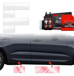 Dørbeskyttere Volvo XC60 II 2022 - 2025 │ Beskyttelse Dørterskler PPF beskyttelsesfolie Gjennomsiktig BodyShield