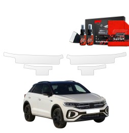 Dørbeskyttere VW T-Roc 2021 - 2025 │ Beskyttelse Dørterskler PPF beskyttelsesfolie Gjennomsiktig BodyShield