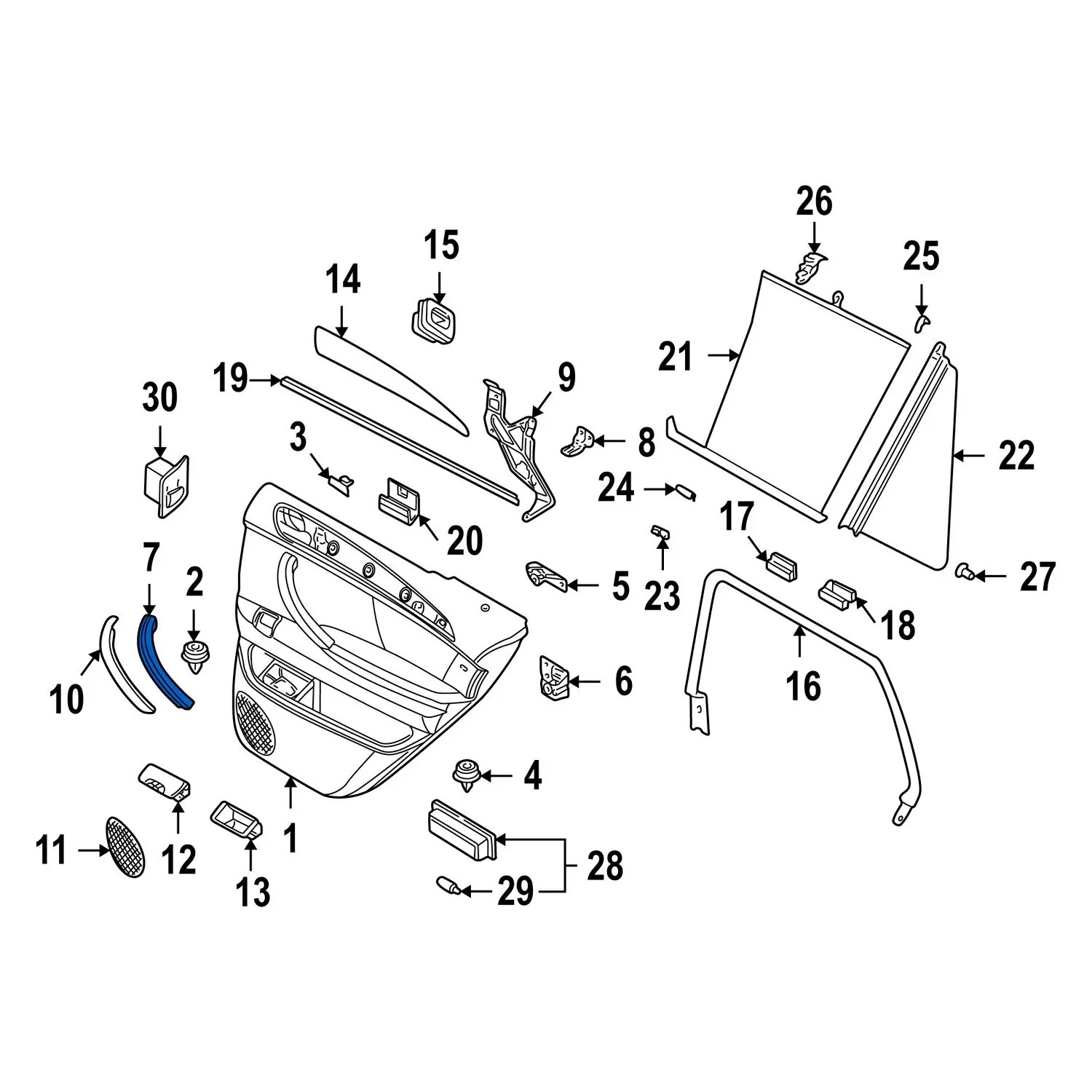 Dørhåndtak venstre BMW X5 (E53) 1999 - 2006 – bilde 4