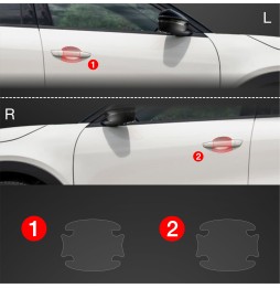 Dørhåndtakbeskyttere Alfa Romeo Junior 2024 - 2025 │ PPF beskyttelsesfolie Gjennomsiktig BodyShield – bilde 2