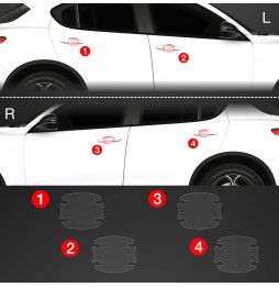 Dørhåndtakbeskyttere Alfa Romeo Stelvio 2023 - 2025 │ PPF beskyttelsesfolie Gjennomsiktig BodyShield – bilde 2